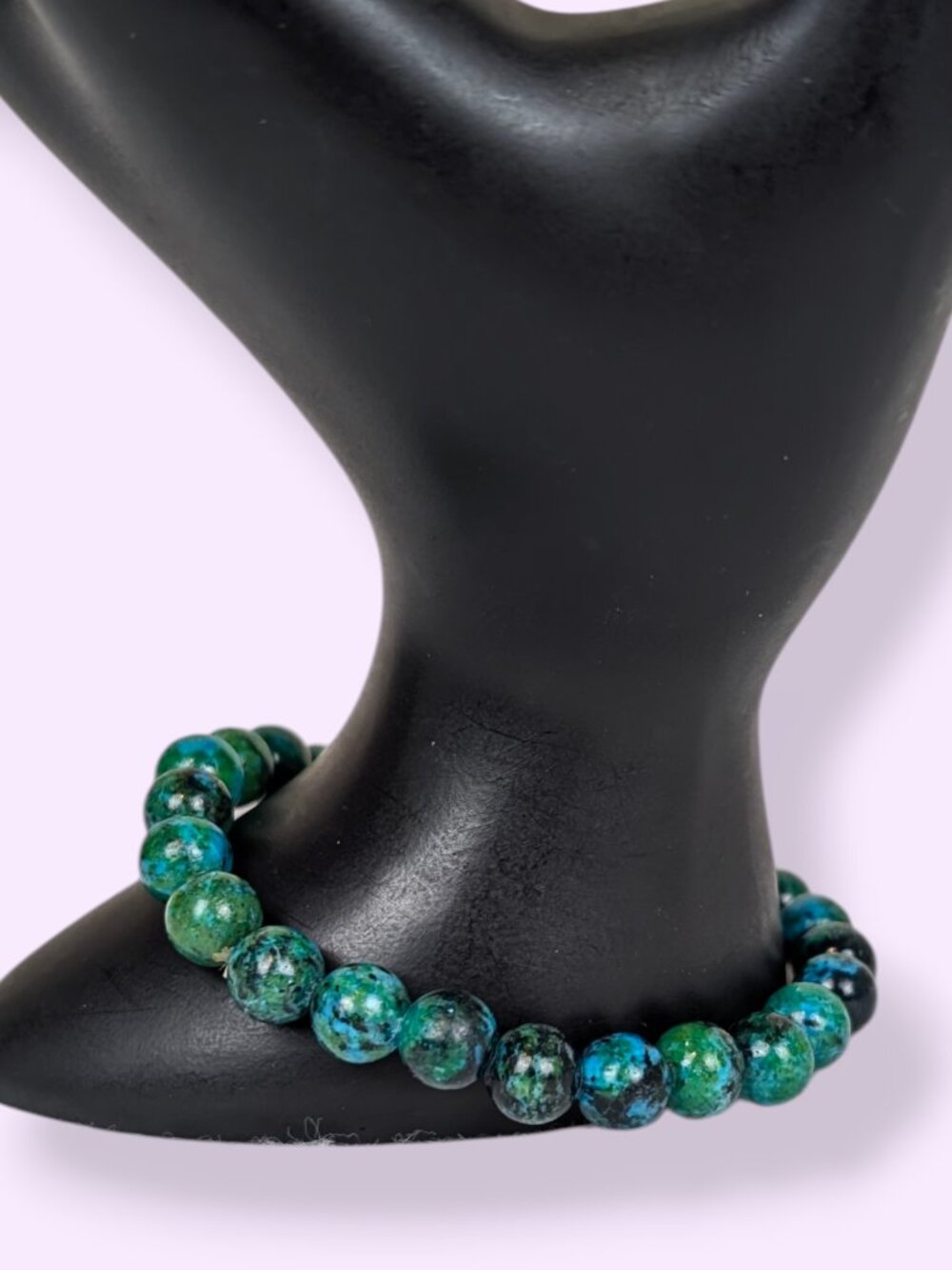 Green & Blue Chrysocolla Beaded Stretch Bracelet